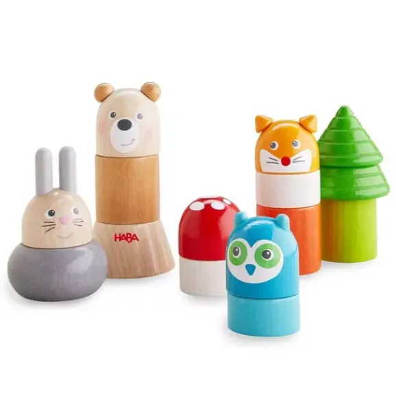 Janie and Jack Development Toys-Forest Animals Wooden Stacking Toy multi-color