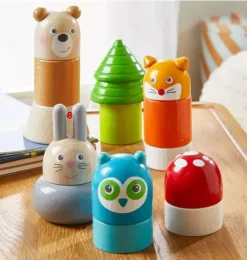 Janie and Jack Development Toys-Forest Animals Wooden Stacking Toy multi-color