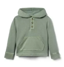 Janie and Jack Matching Sets|Sweaters & Sweatshirts-French Terry Hooded Sweatshirt coastline green