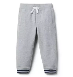 Janie and Jack Pants|Matching Sets-French Terry Jogger classic grey heather