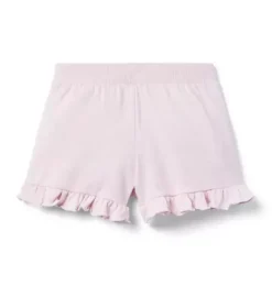 Janie and Jack Matching Sets|Skirts & Shorts-French Terry Ruffle Short pink dream heather