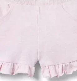 Janie and Jack Matching Sets|Skirts & Shorts-French Terry Ruffle Short pink dream heather