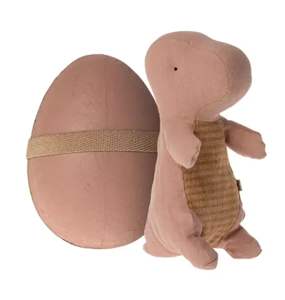 Janie and Jack Stuffed Animals-Gantosaurus in egg, Small - old rose