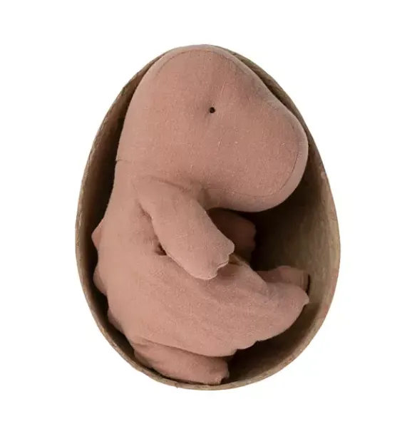 Janie and Jack Stuffed Animals-Gantosaurus in egg, Small - old rose