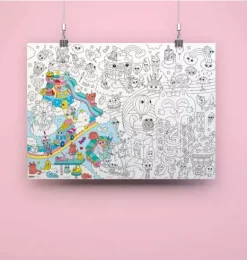 Janie and Jack Art Supplies|Playroom-Giant Coloring Poster Kawaii pink