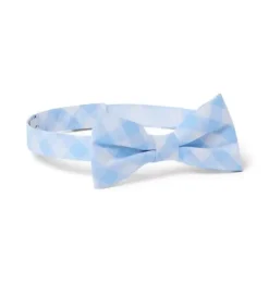 Janie and Jack Ties|Suiting-Gingham Bowtie breezy blue gingham
