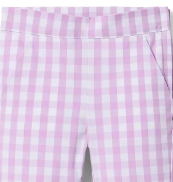 Janie and Jack Pants|Matching Sets-Gingham Canvas Pant alpine purple gingham