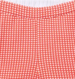 Janie and Jack Matching Sets|Skirts & Shorts-Gingham Jacquard Short vibrant poppy gingham