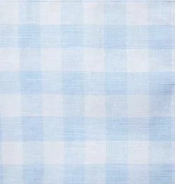 Janie and Jack Shirts-Gingham Linen-Cotton Shirt blue stream gingham