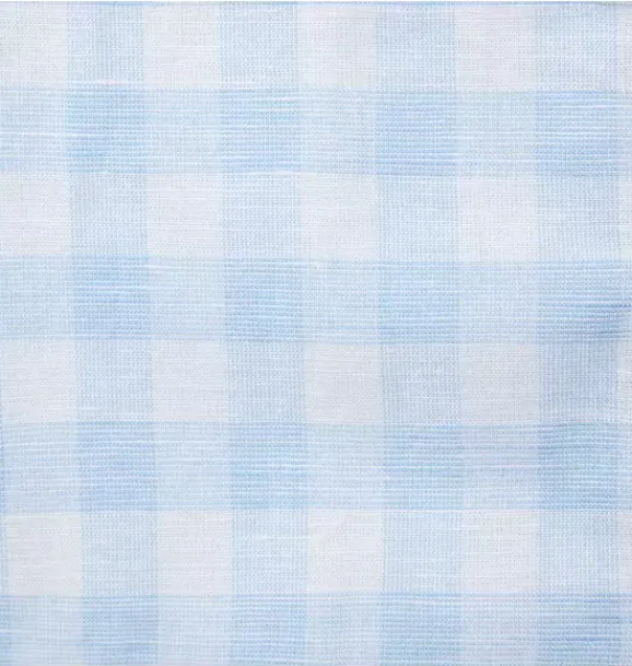 Janie and Jack Shirts-Gingham Linen-Cotton Shirt blue stream gingham