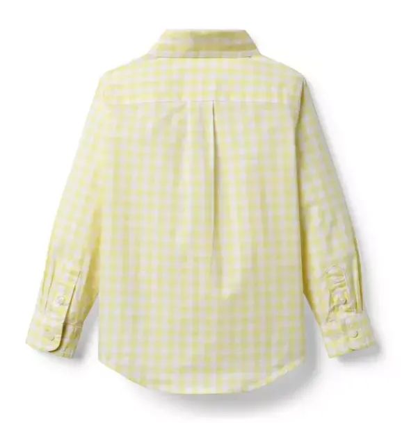 Janie and Jack Shirts|Suiting-Gingham Poplin Shirt yellow moon gingham