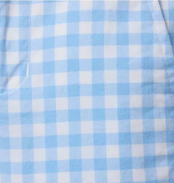 Janie and Jack Shorts-Gingham Poplin Short breezy blue gingham