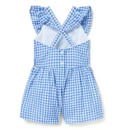 Janie and Jack Rompers & Jumpsuits-Gingham Ruffle Romper surf blue gingham