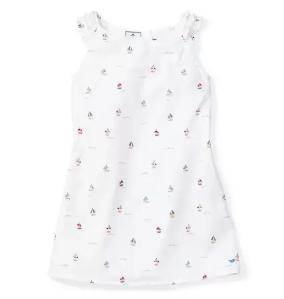 Janie and Jack Kids Pajamas|Petite Plume-Girl's Twill Amelie Nightgown in bateau