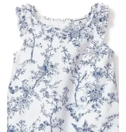 Janie and Jack Kids Pajamas|Petite Plume-Girl's Twill Amelie Nightgown in blue timeless toile