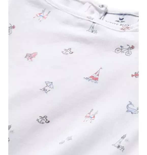 Janie and Jack Kids Pajamas|Petite Plume-Girl's Twill Amelie Nightgown in coastal charms