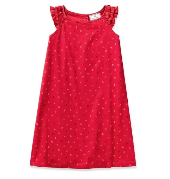 Janie and Jack Kids Pajamas|Petite Plume-Girl's Twill Amelie Nightgown in anchors away