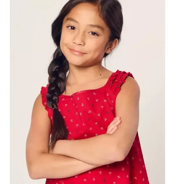 Janie and Jack Kids Pajamas|Petite Plume-Girl's Twill Amelie Nightgown in anchors away