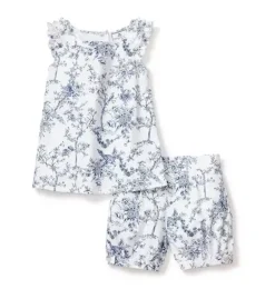 Janie and Jack Kids Pajamas|Petite Plume-Girl's Twill Amelie Short Set in blue timeless toile