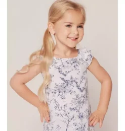 Janie and Jack Kids Pajamas|Petite Plume-Girl's Twill Amelie Short Set in blue timeless toile