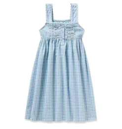 Janie and Jack Kids Pajamas|Petite Plume-Girl's Twill Charlotte Nightgown in spring gingham