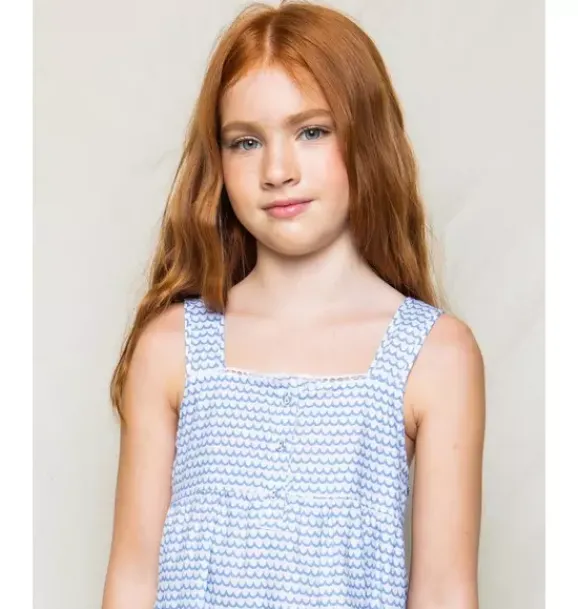 Janie and Jack Kids Pajamas|Petite Plume-Girl's Twill Charlotte Nightgown in la mer
