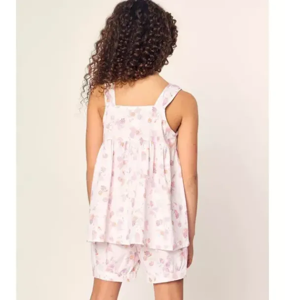 Janie and Jack Petite Plume|Kids Pajamas-Girl's Twill Charlotte Short Pajama Set in seashell splendor