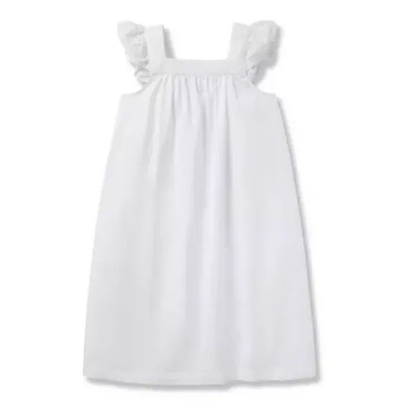 Janie and Jack Kids Pajamas|Petite Plume-Girl's Twill Clara Nightgown in white