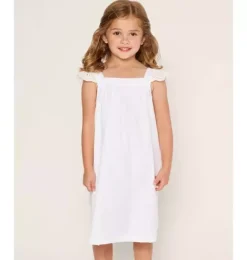 Janie and Jack Kids Pajamas|Petite Plume-Girl's Twill Clara Nightgown in white