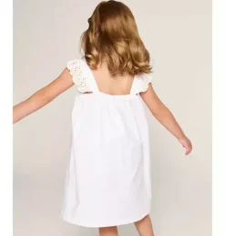 Janie and Jack Kids Pajamas|Petite Plume-Girl's Twill Clara Nightgown in white
