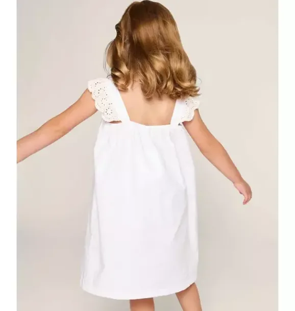 Janie and Jack Kids Pajamas|Petite Plume-Girl's Twill Clara Nightgown in white