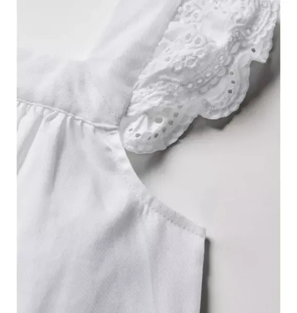 Janie and Jack Kids Pajamas|Petite Plume-Girl's Twill Clara Nightgown in white