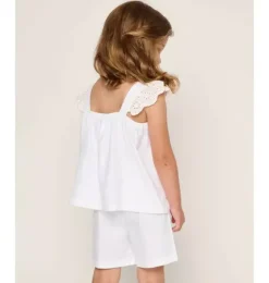 Janie and Jack Kids Pajamas|Petite Plume-Girl's Twill Clara Short Set in white
