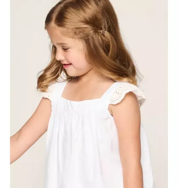 Janie and Jack Kids Pajamas|Petite Plume-Girl's Twill Clara Short Set in white