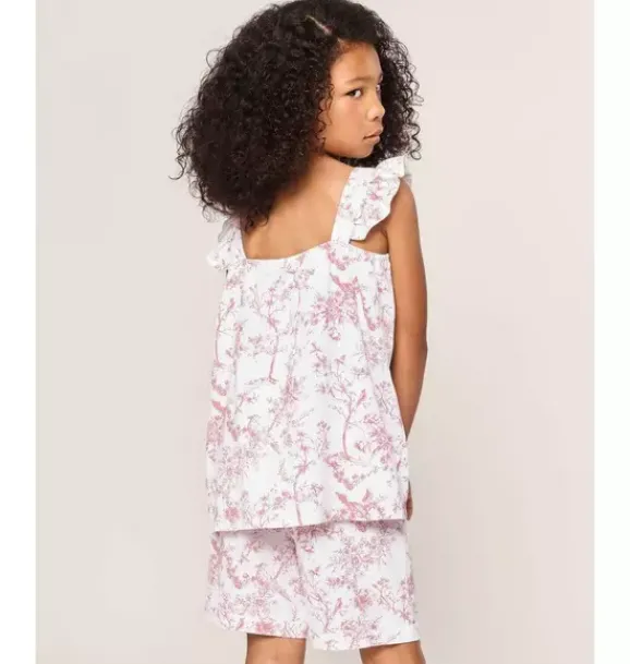 Janie and Jack Kids Pajamas|Petite Plume-Girl's Twill Clara Short Set in pink timeless toile