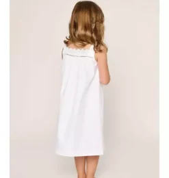 Janie and Jack Kids Pajamas|Petite Plume-Girl's Twill Esme Nightgown in white