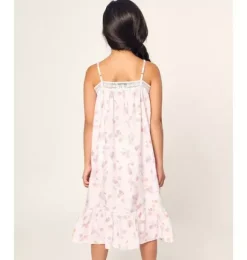 Janie and Jack Petite Plume|Kids Pajamas-Girl's Twill Lily Nightgown in seashell splendor