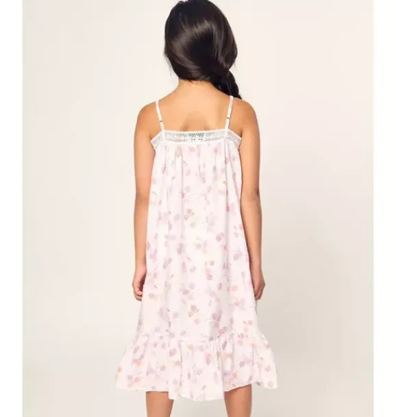 Janie and Jack Petite Plume|Kids Pajamas-Girl's Twill Lily Nightgown in seashell splendor