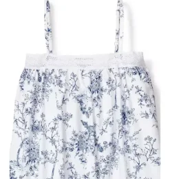 Janie and Jack Kids Pajamas|Petite Plume-Girl's Twill Lily Nightgown in blue timeless toile