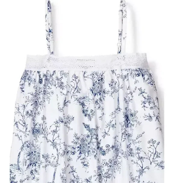 Janie and Jack Kids Pajamas|Petite Plume-Girl's Twill Lily Nightgown in blue timeless toile