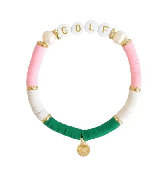Janie and Jack Jewelry|Kids Accessories-Golf Bracelet pink/green