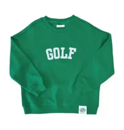 Janie and Jack Kids Clothing-Golf Crewneck Sweatshirt green