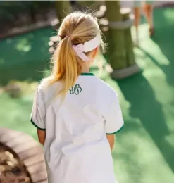 Janie and Jack Kids Clothing-Golf Crewneck T-Shirt, Green white/green