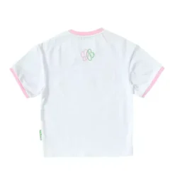 Janie and Jack Kids Clothing-Golf Crewneck T-Shirt, Pink white/pink