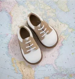 Janie and Jack Kids Shoes-Golfers  Toddlers white & ivory