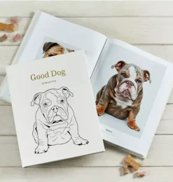 Janie and Jack Books-GOOD DOG  LEATHER EDITION ivory