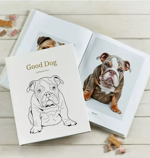 Janie and Jack Books-GOOD DOG LEATHER EDITION ivory