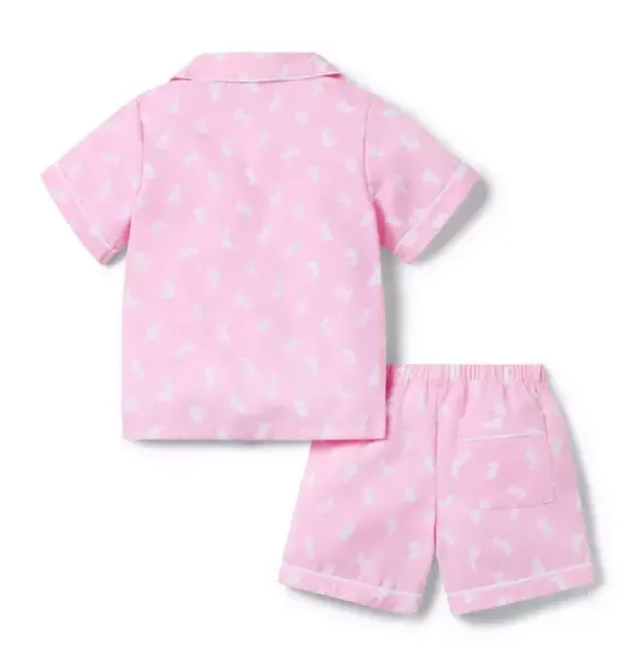 Janie and Jack Pajama Sets|Pajamas-Good Night Classic Short Pajama In Bunny sweet pink bunny