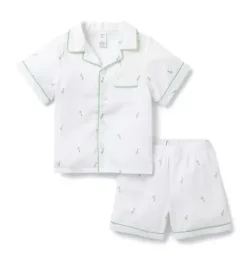 Janie and Jack Pajama Sets|Pajamas-Good Night Classic Short Pajama In Palm white palm