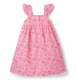 Janie and Jack Pajamas-Good Night Ditsy Floral Nightgown pink confection ditsy floral